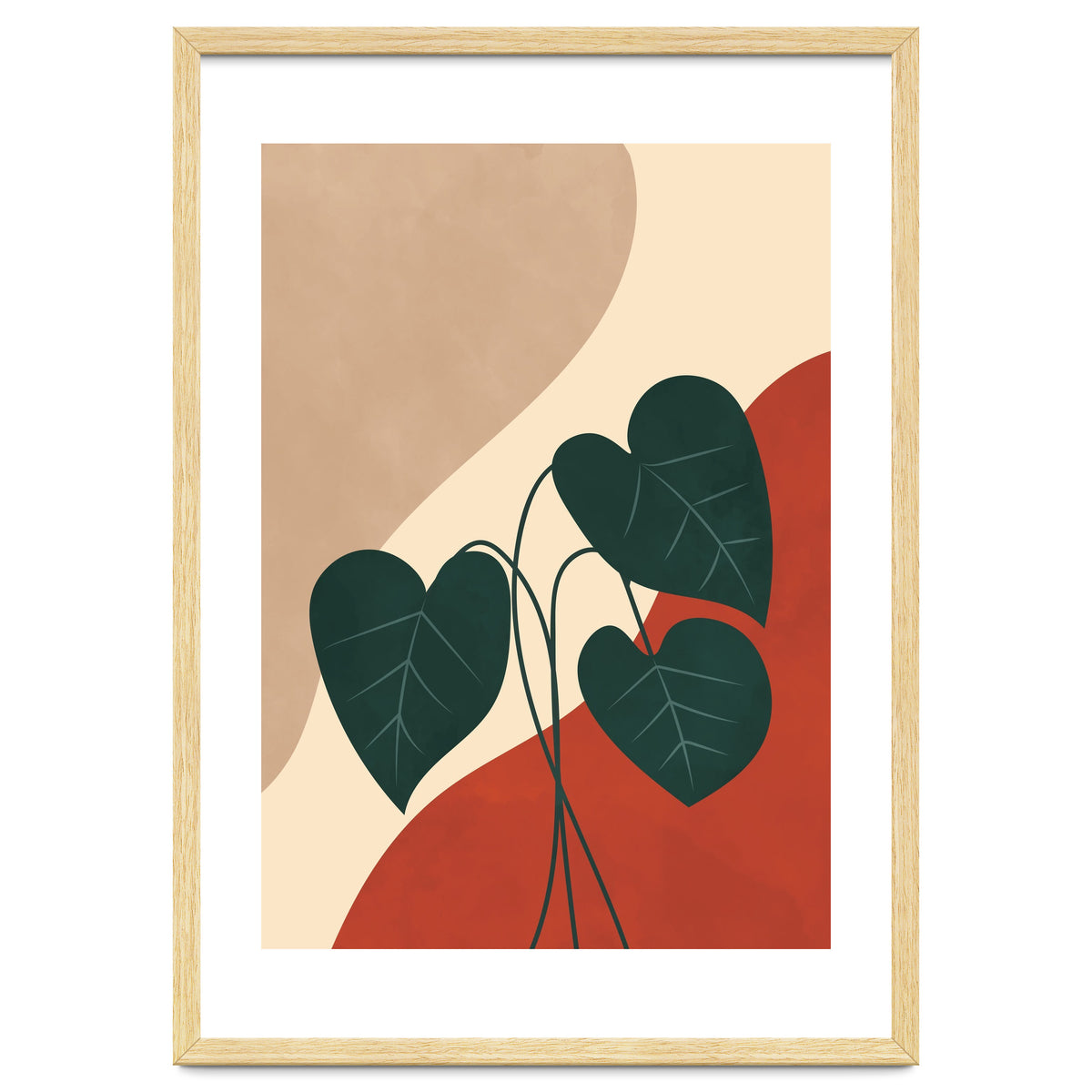 Mid century Botanical Anthurium Plant
