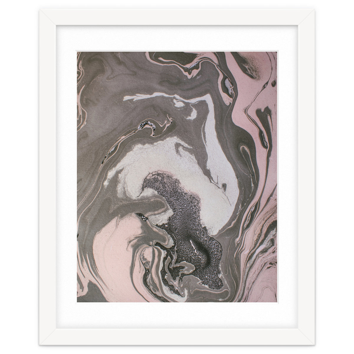 Pink and gray marbled paper