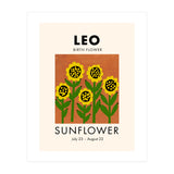 Leo Birth Flower Sunflower (Print Only) thumbnail