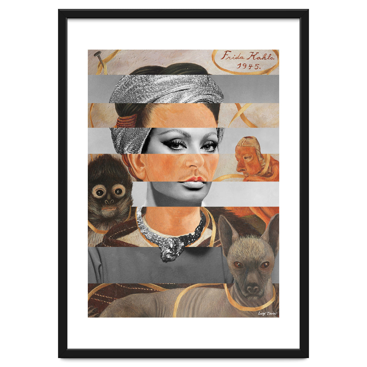 Self Portrait By Frida Kahlo & Sophia Loren