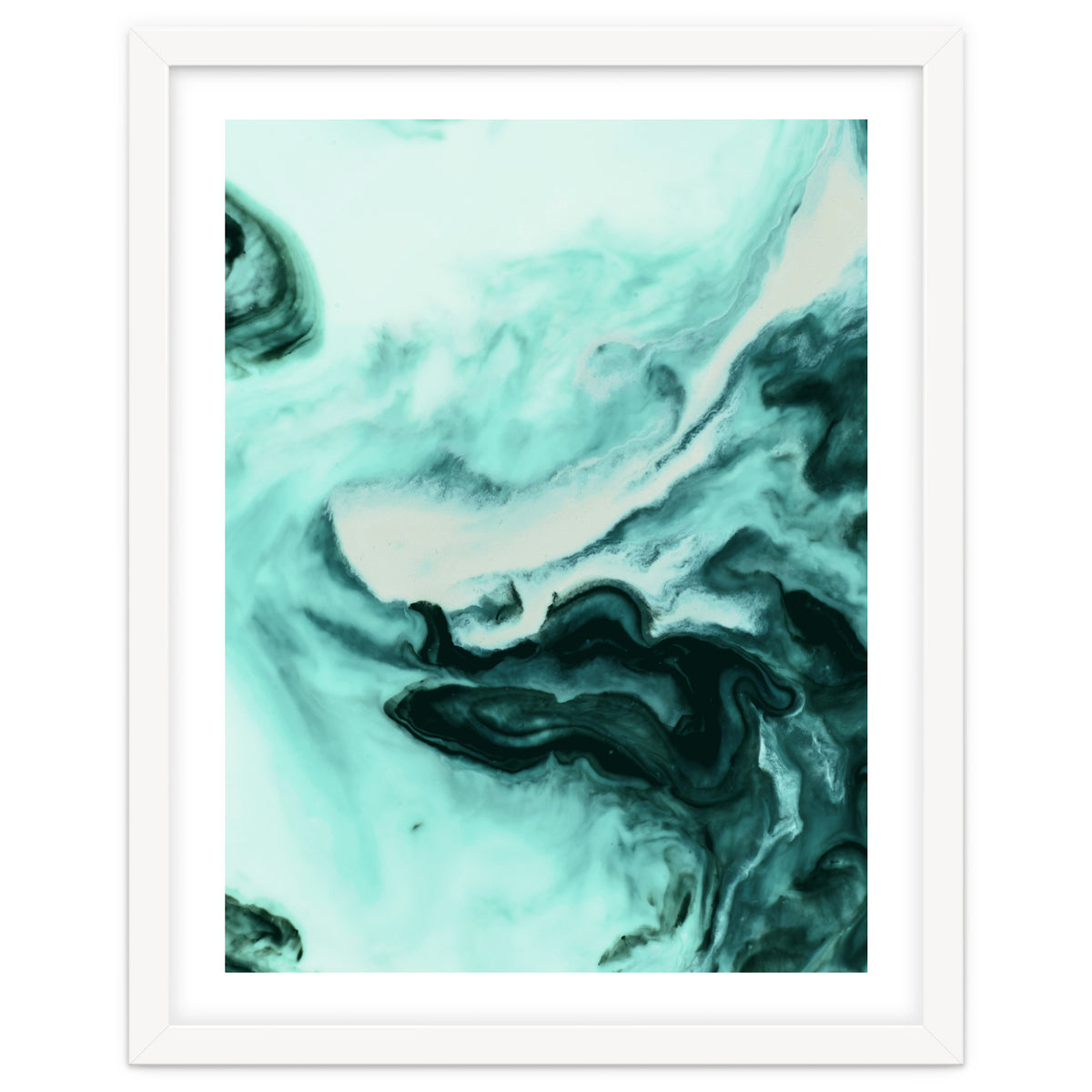 Abstract marbling mint