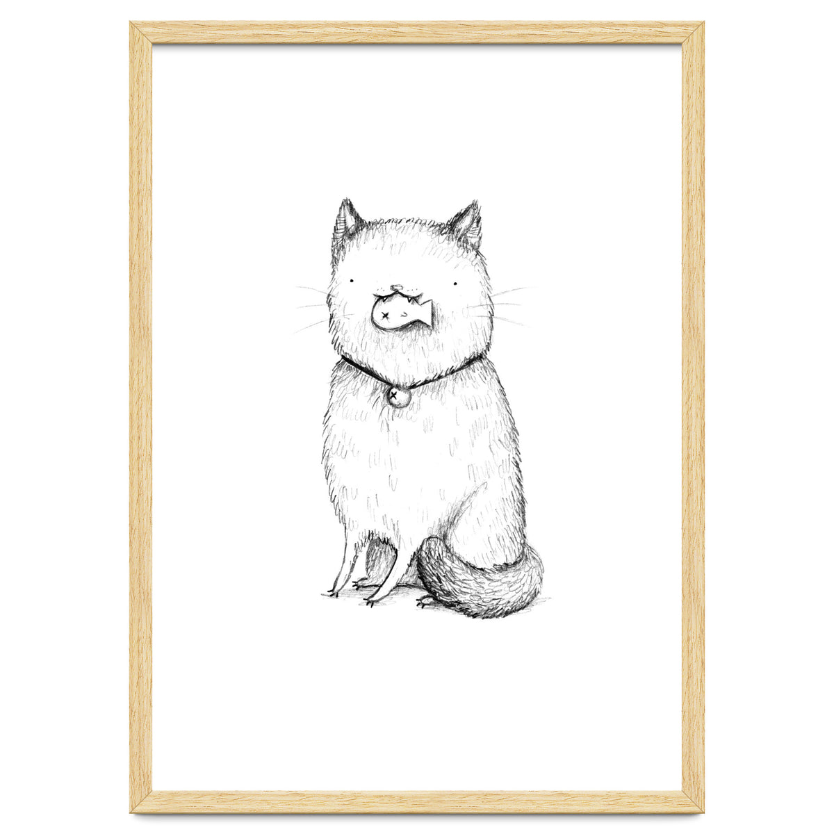 Kitty with a Fish Cracker