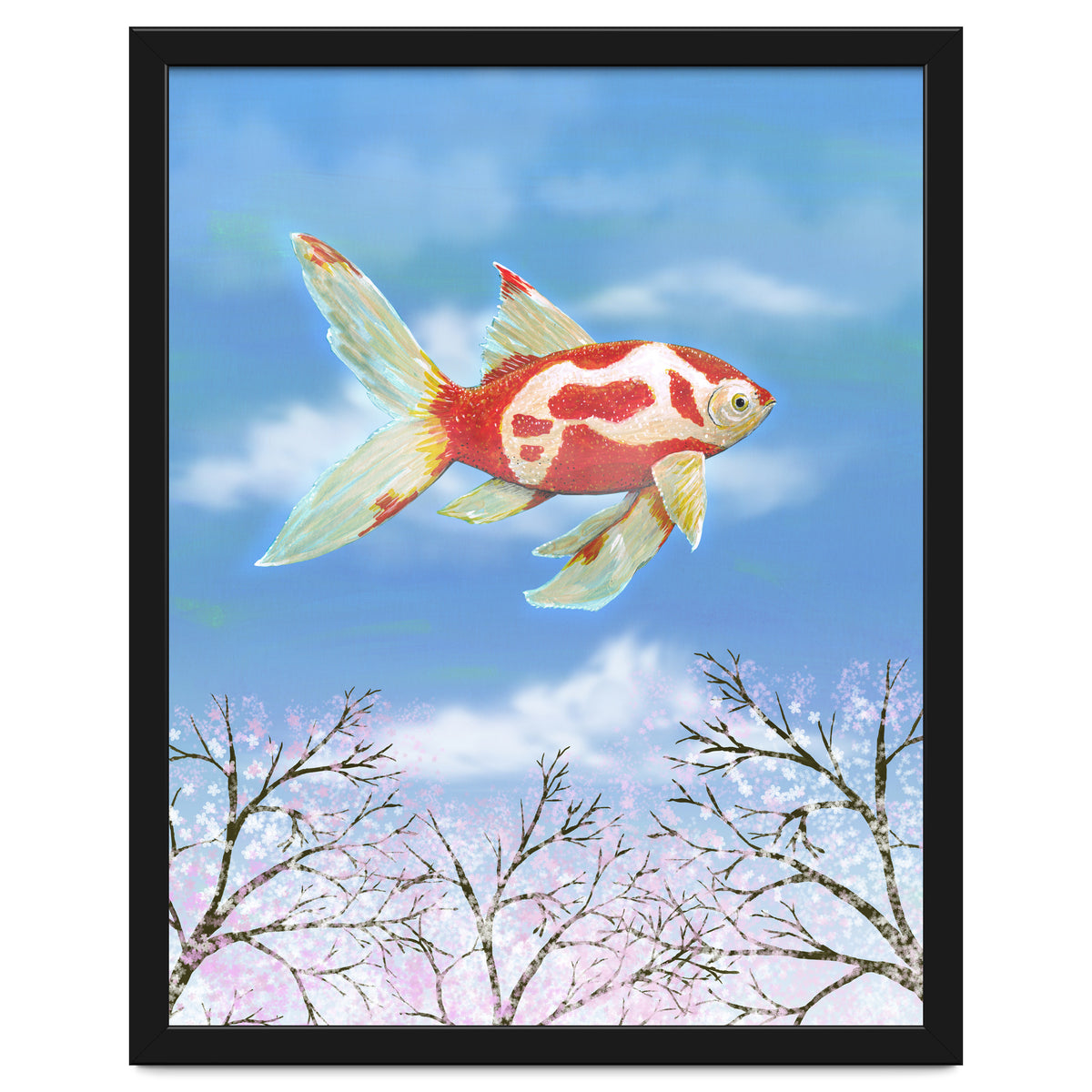 Flying goldfish
