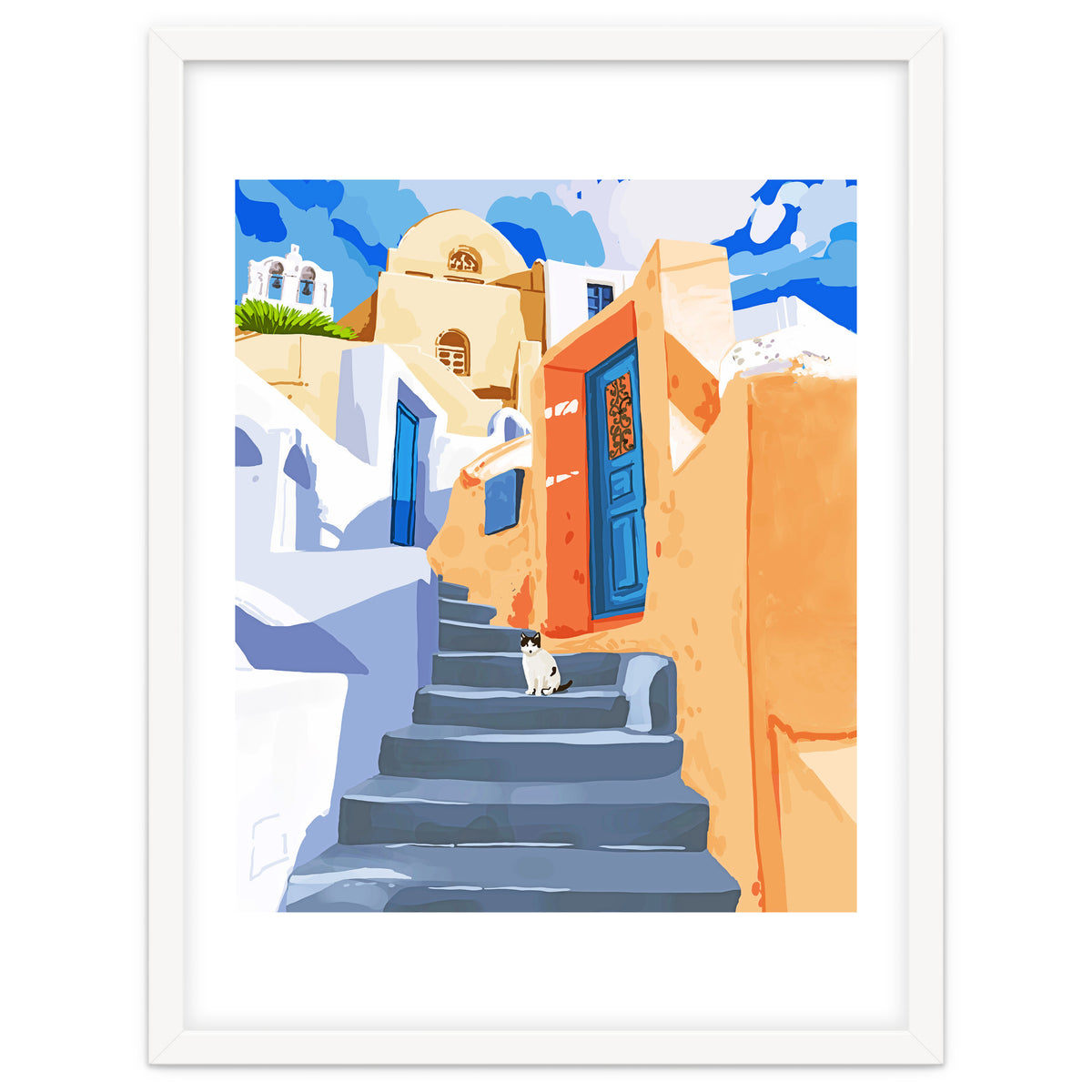 Cat in Greece, Architecture Tropical Exotic Travel