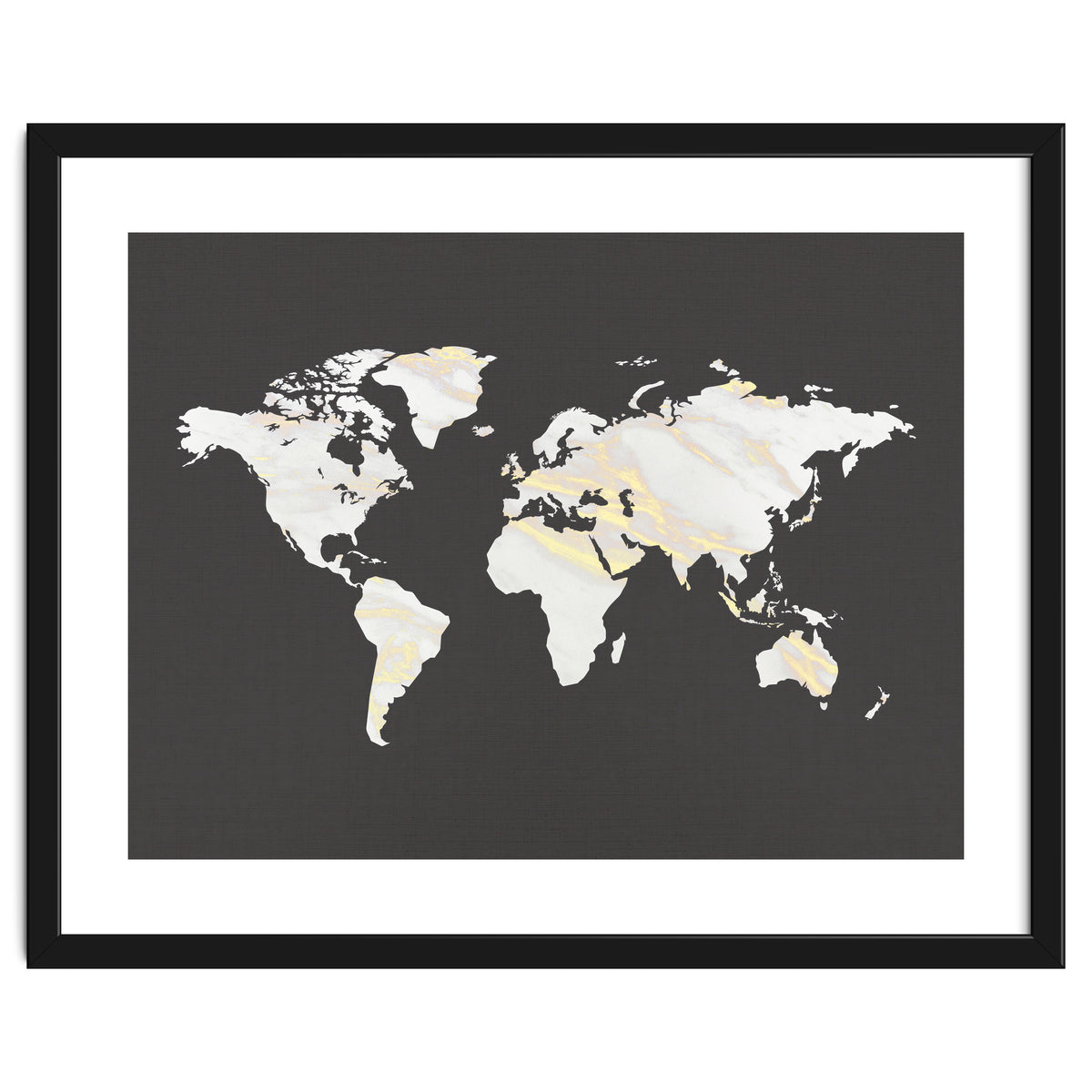 Marbel Gold World Map