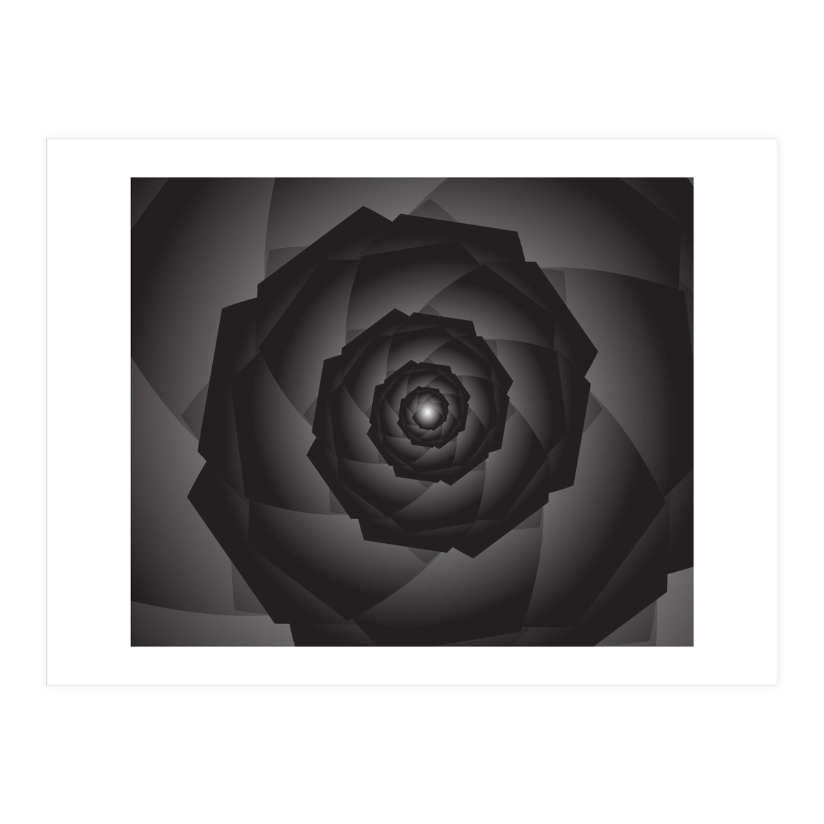 Mono Chrome Tech Spiral Pattern (Print Only)