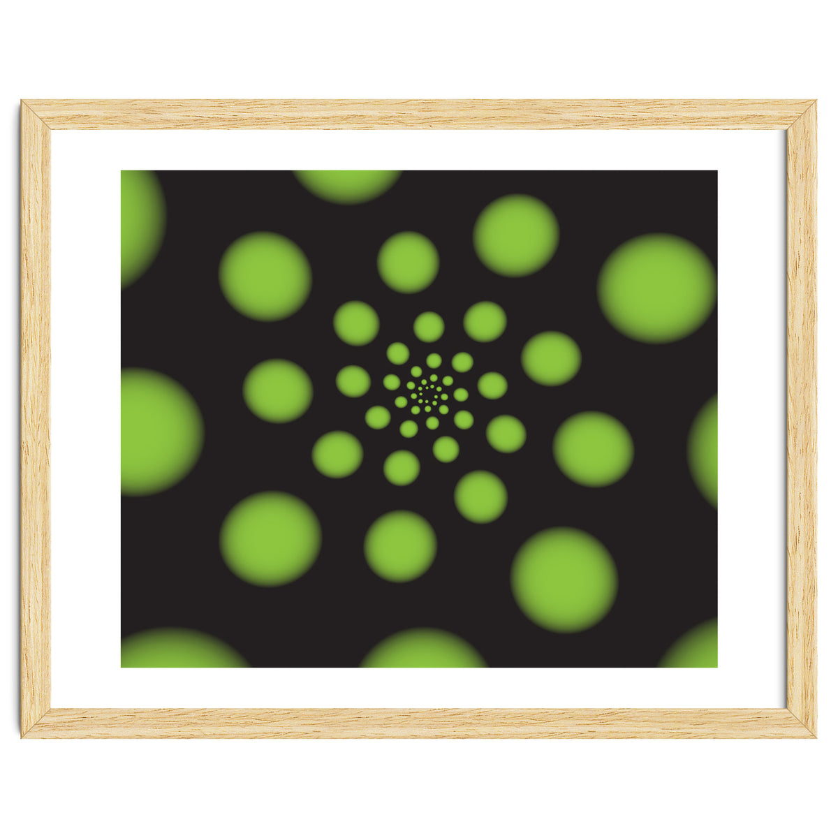 Green Spiral Dots