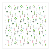 Cacti and plants pattern (Print Only)