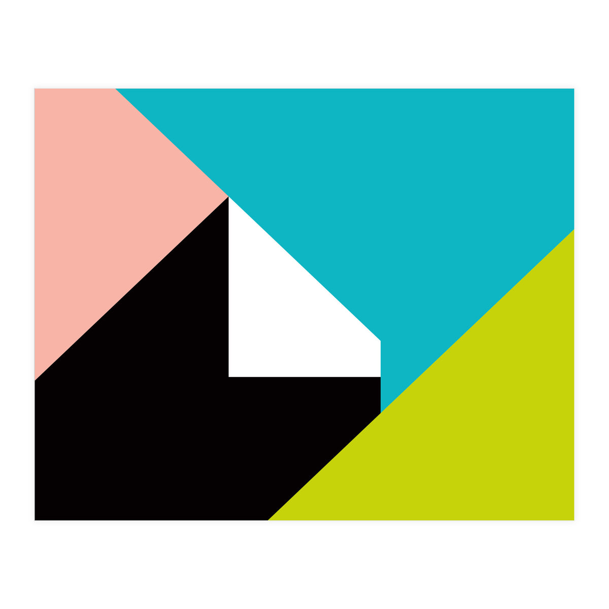 Geometric Shapes No. 266 - pink & lime (Print Only)