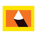Geometric Shapes No. 47 - orange, black & yellow (Print Only) thumbnail