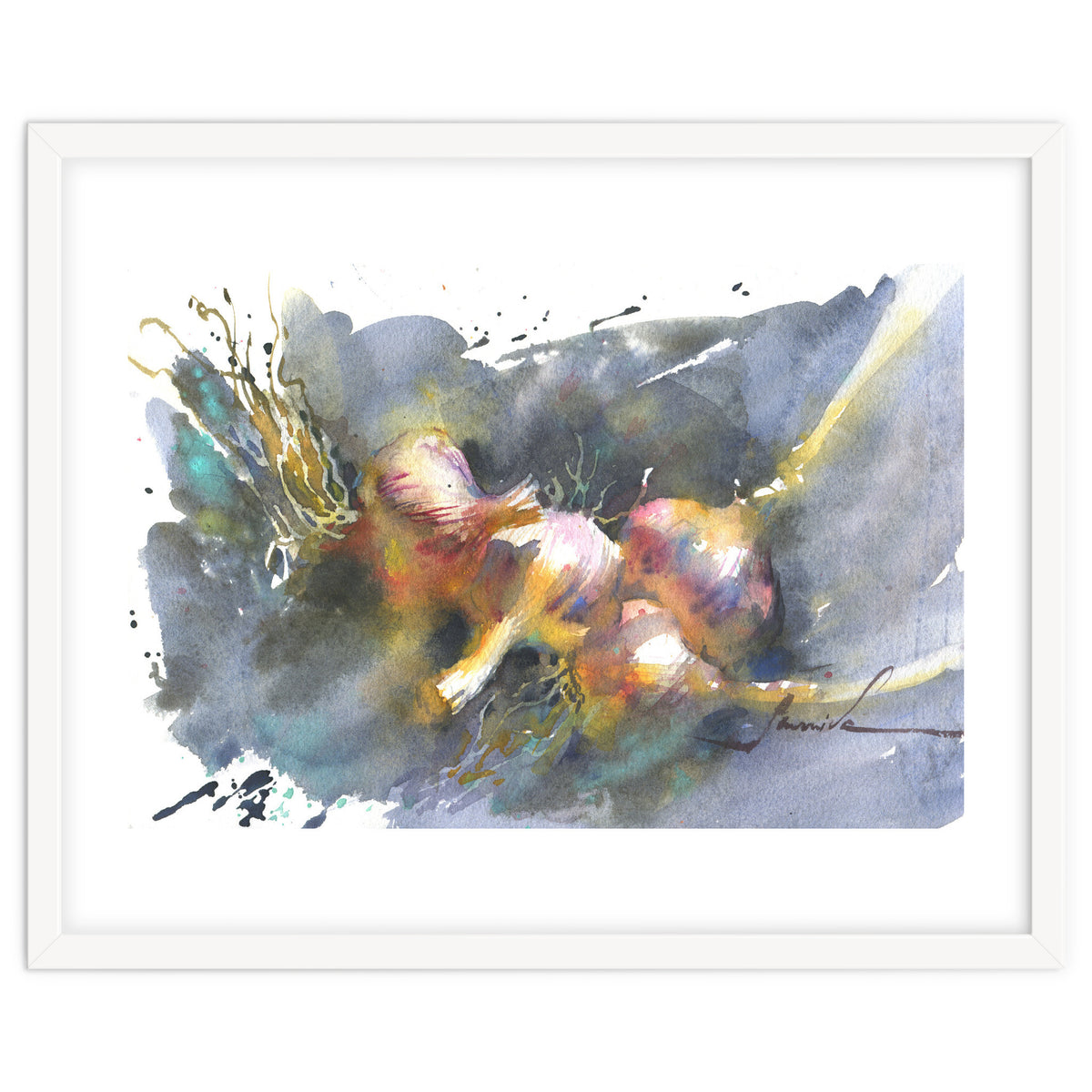 Still life painting watercolor