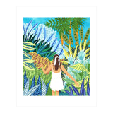Lost in the Jungle of Feelings | Forest Tropical Botanical Nature Plants Illustration (Print Only) thumbnail