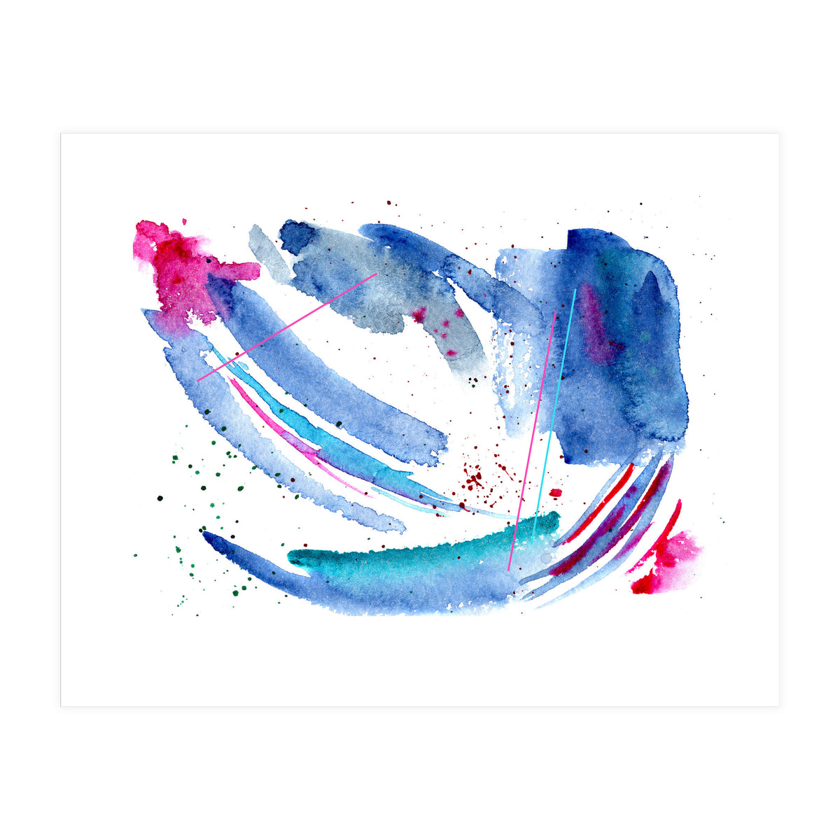 Happiness vibes || watercolor (Print Only)
