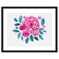 Watercolor rose bouquet