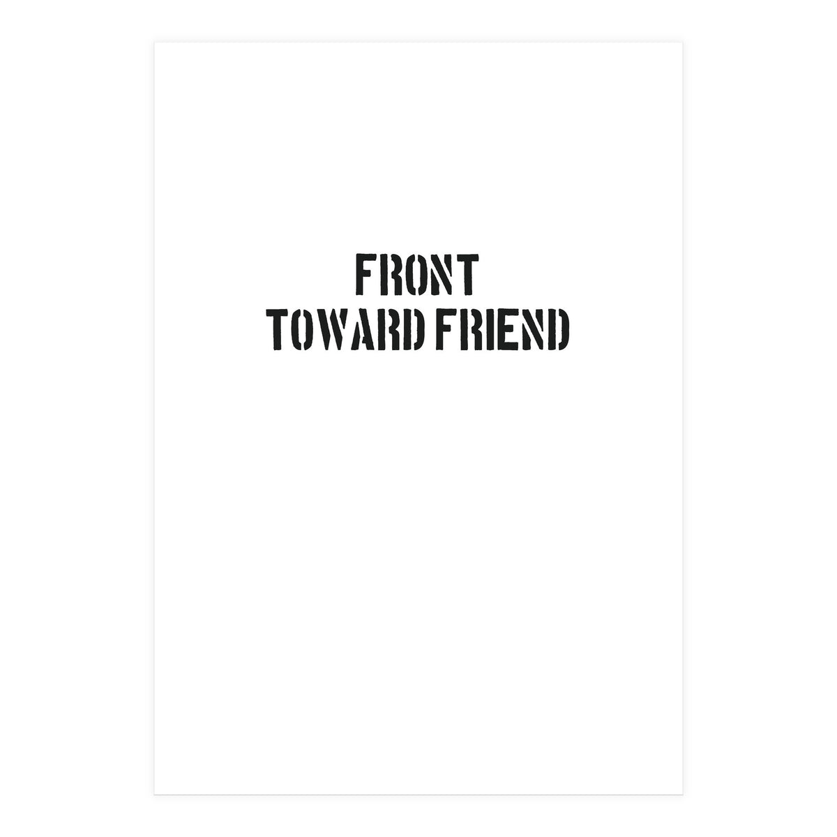 TOWARD FRIEND (Print Only)