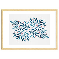 Teal Branches And Dots