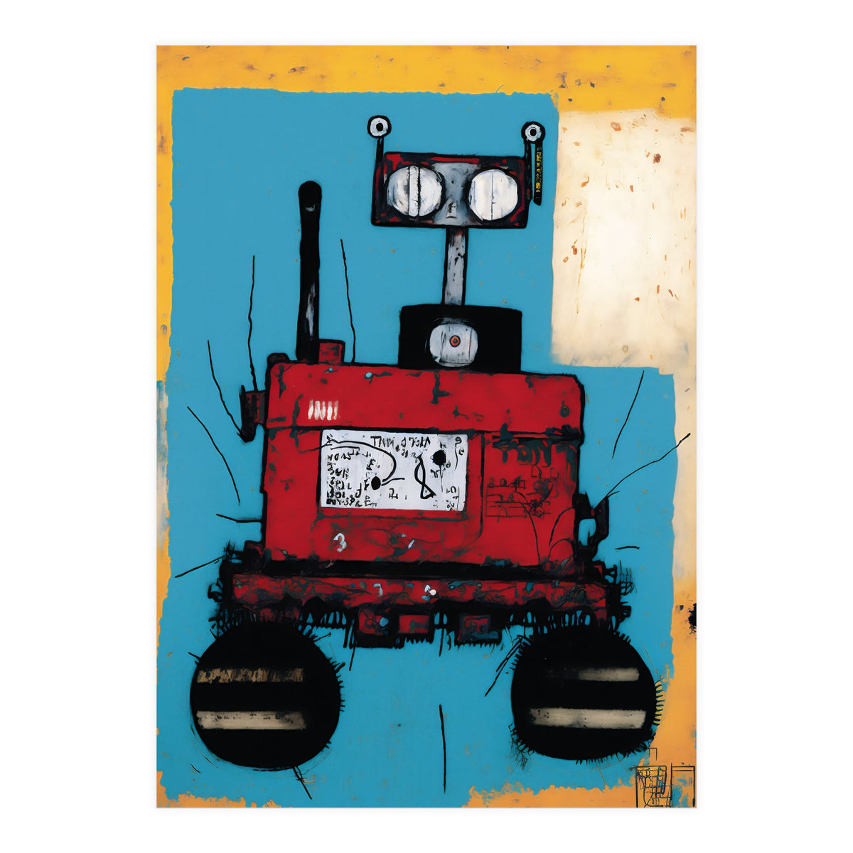 Robot Expressionist Painting (Print Only)