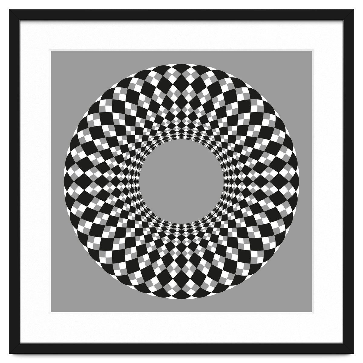 Black and white round