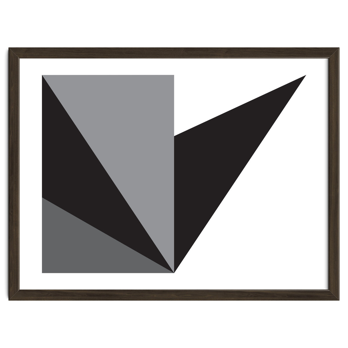 Geometric Shapes No. 76 - black, white & grey