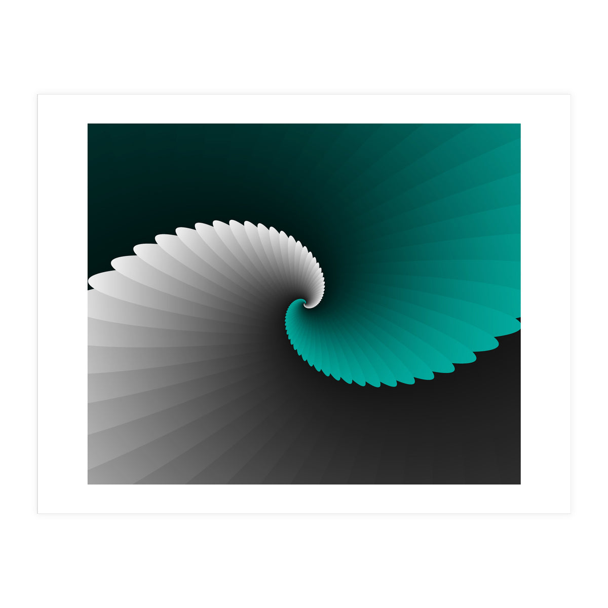 Turquoise Spiral Wings (Print Only)
