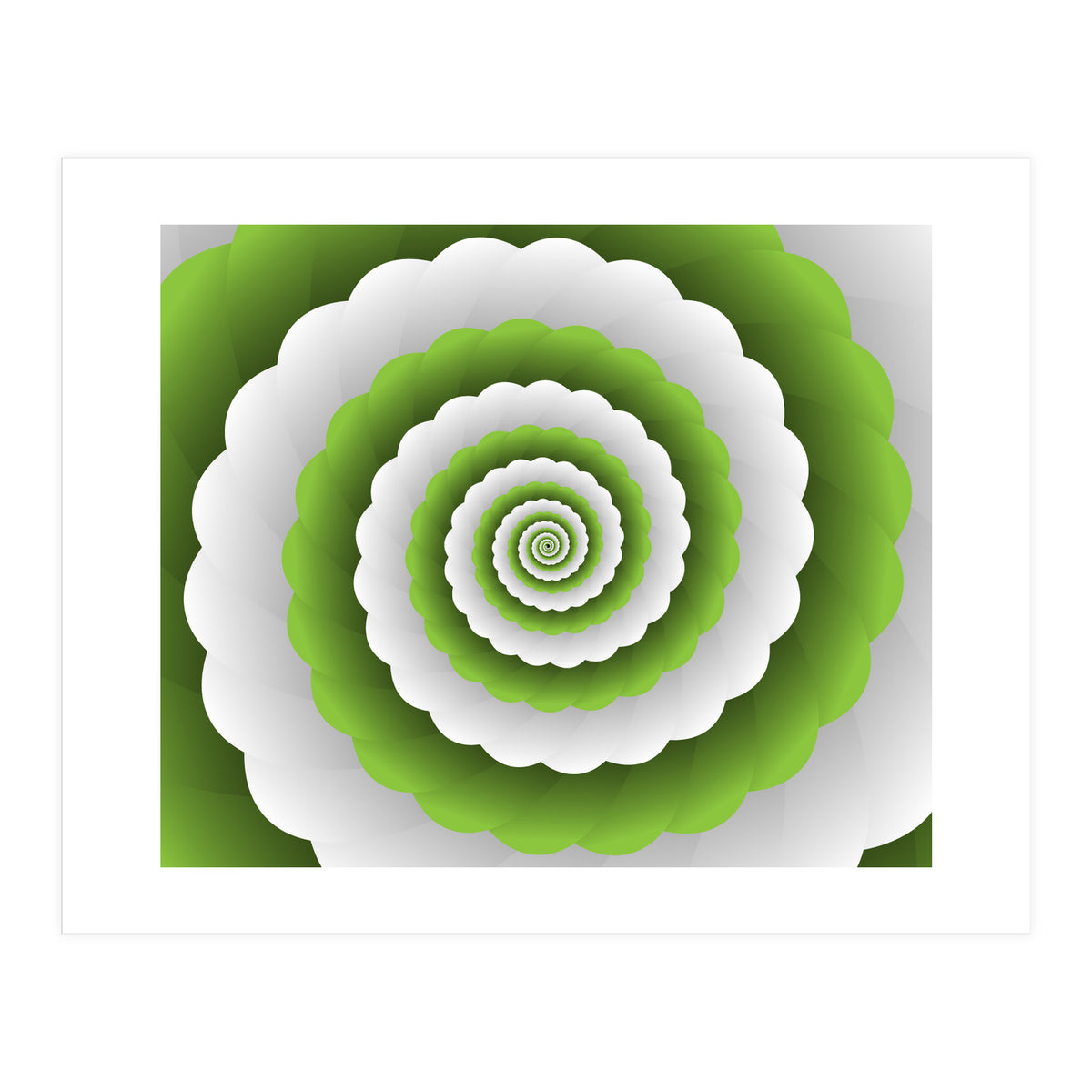 Green Modern Floral Interior Design Art (Print Only)