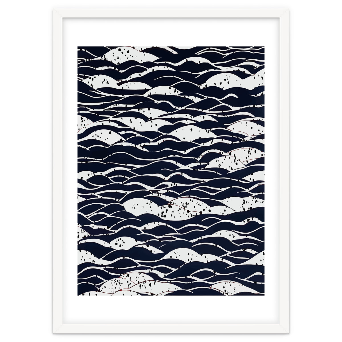 Rain, Abstract Storm Black & White, Monochromatic Line Art Sketch, Simple Eclectic Painting