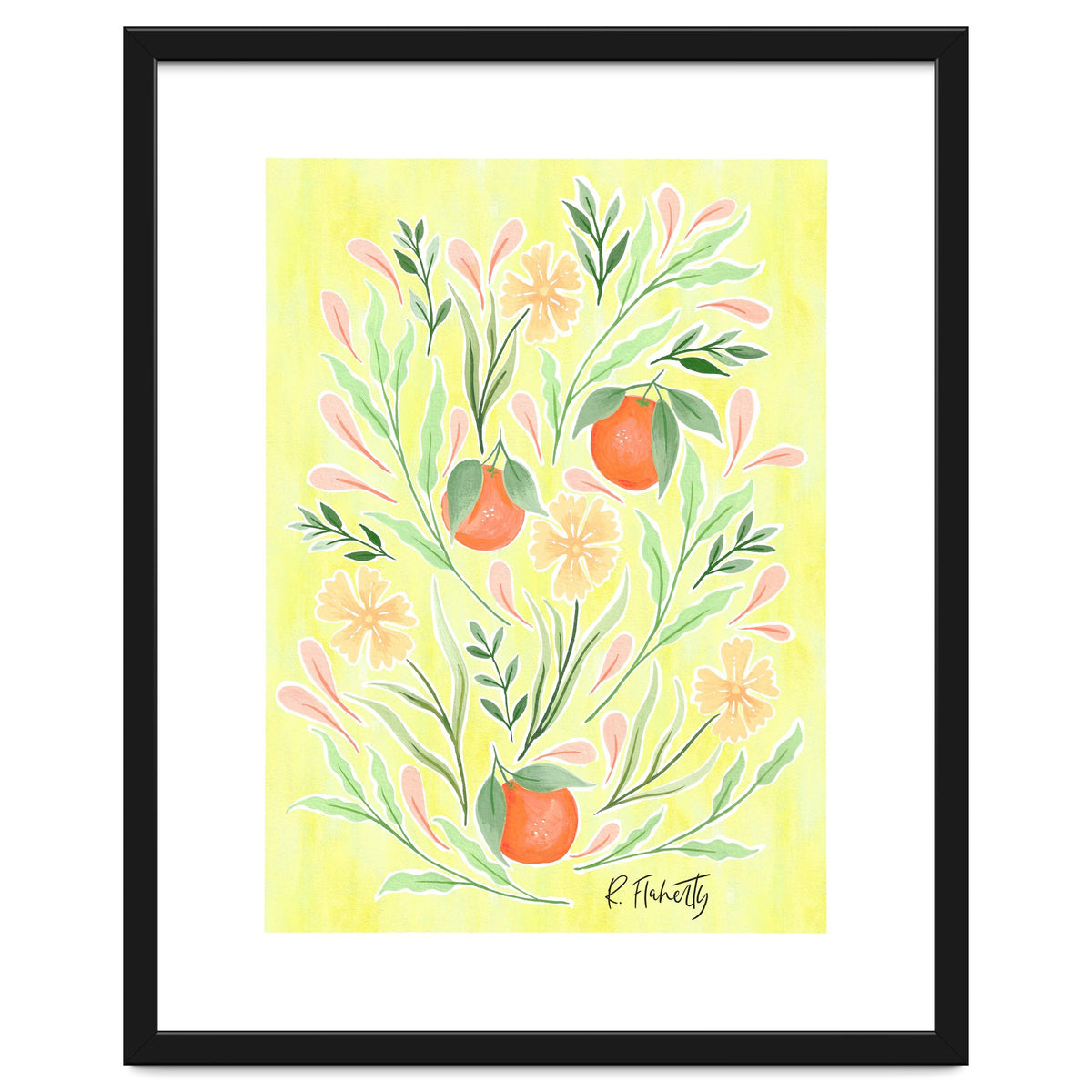 Wild Orange Floral | Yellow