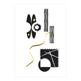 Black & White Abstract No. 3 | gold (Print Only) thumbnail