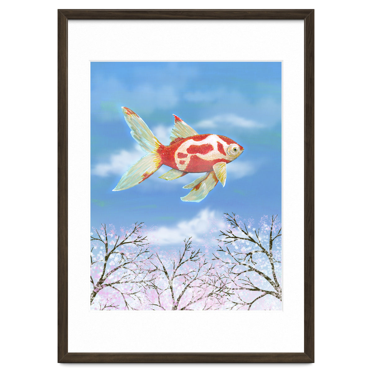 Flying goldfish