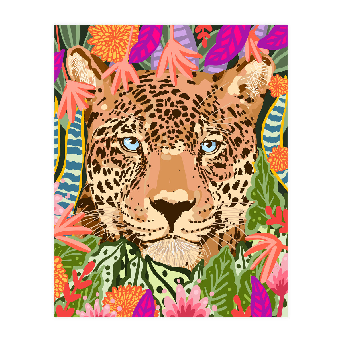 Peek A Boo Leopard (Print Only)