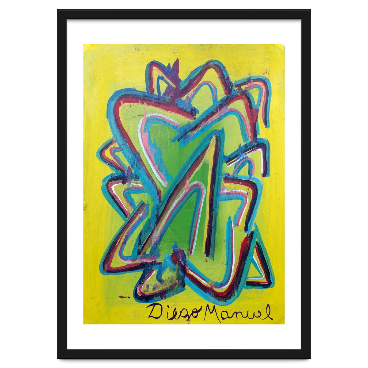 Forma Celeste Sobre Amarillo 2