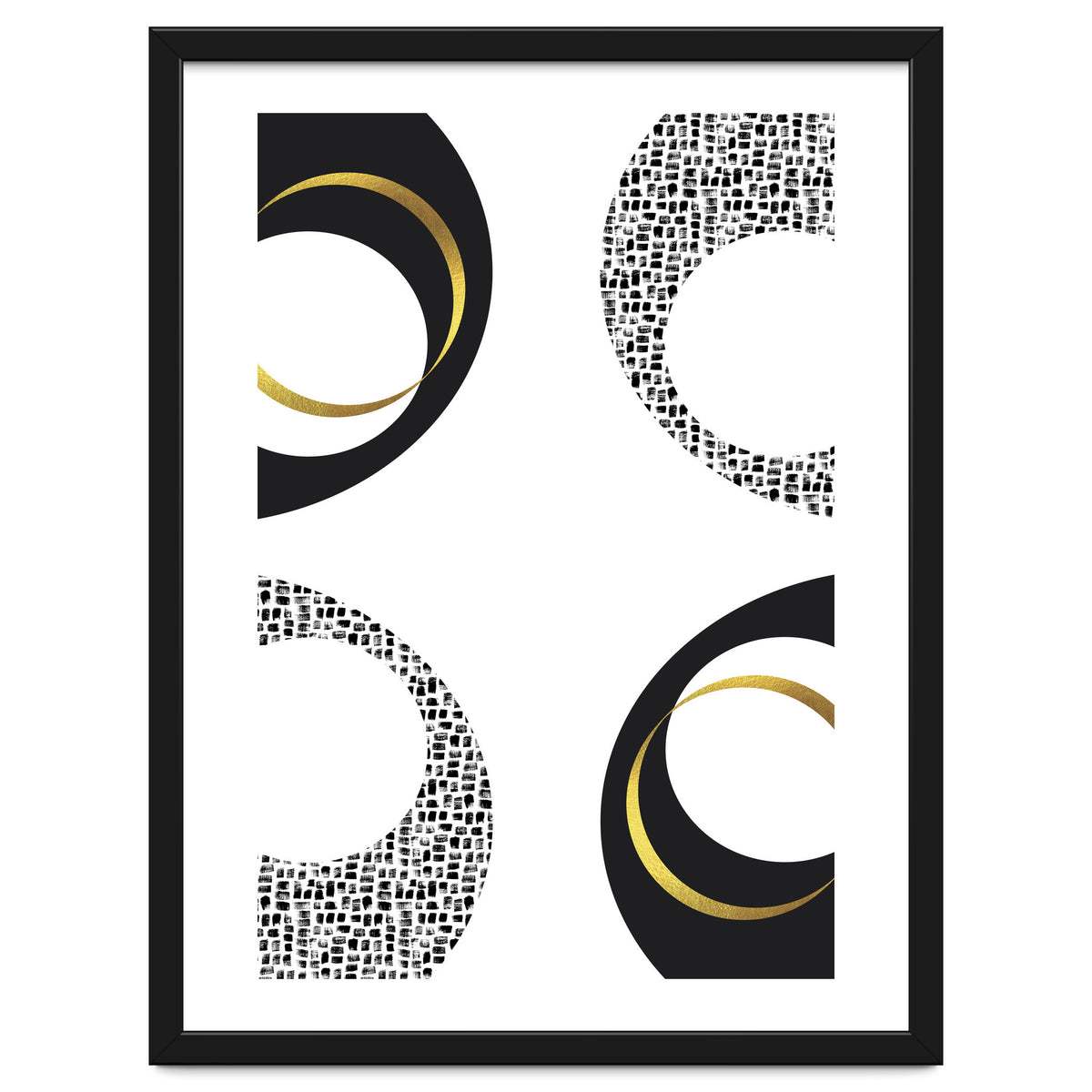 Black & White Abstract No. 7 | gold