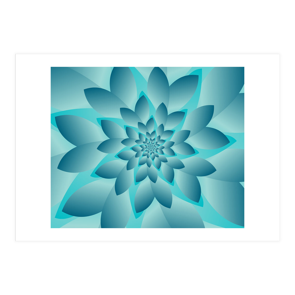 Abstract Modern Optical Illusion Floral Design Art (Print Only)