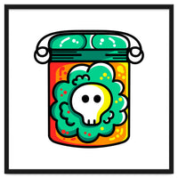 Kawaii Cute Skull In A Jar