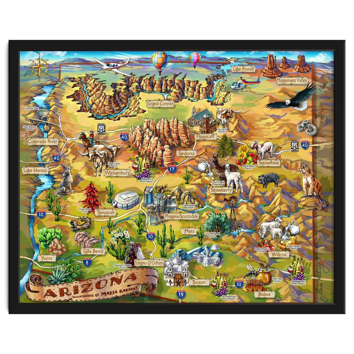 Arizona Illustrated Map