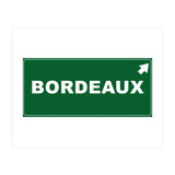 Let`s go to Bordeaux, France! Green road sign (Print Only) thumbnail