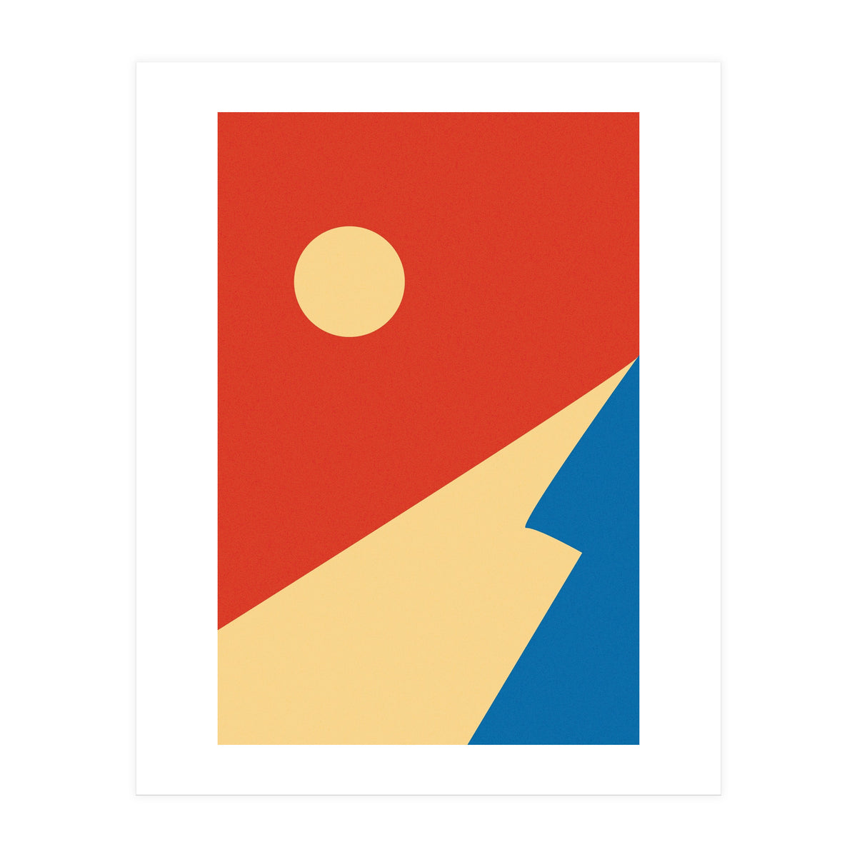 Edge Of Mountain Mid Century Geometric Art (Print Only)