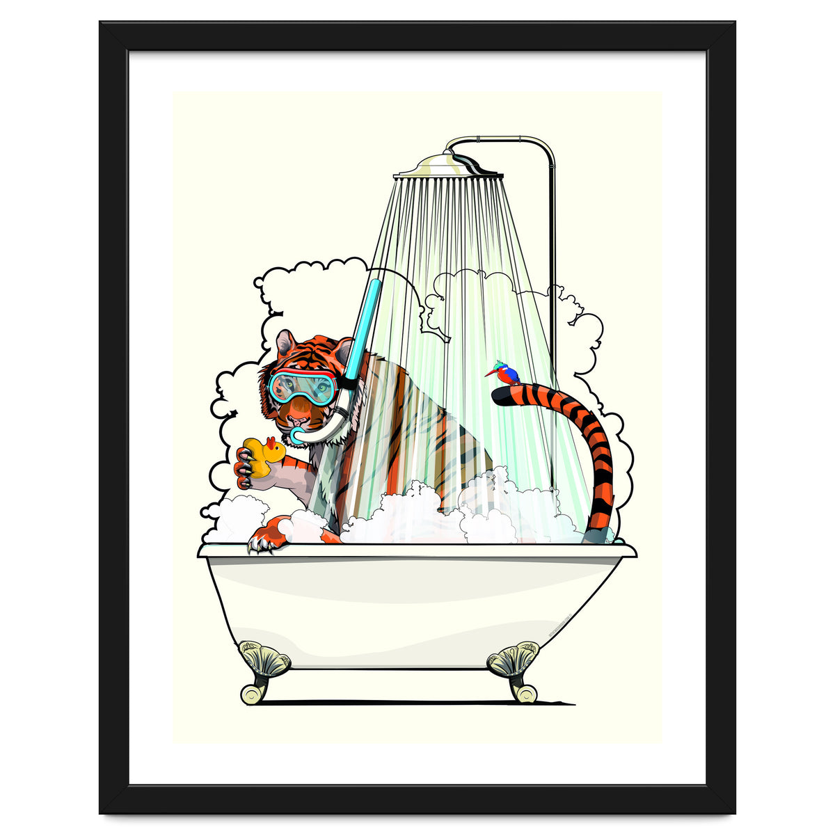 Tiger in the Bath, funny Bathroom Humour