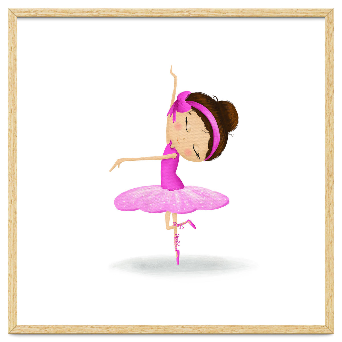 Adorable Twirling Ballerina Nursery Print