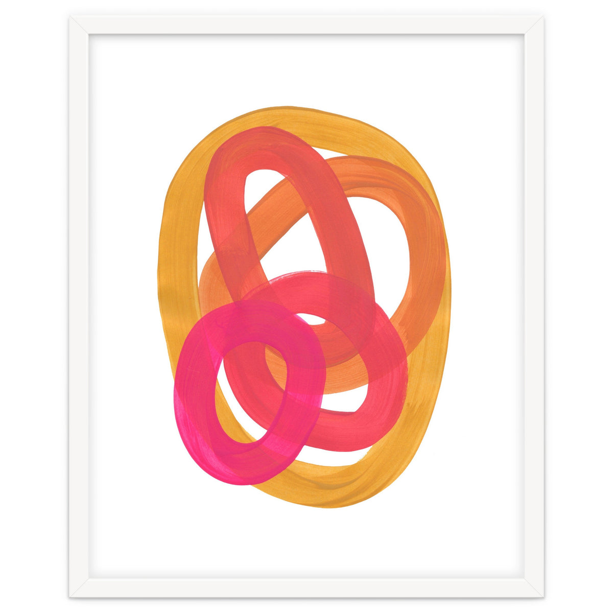 Warm Candy Colors Magenta Yellow Nesting Circles Ombre