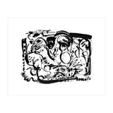 Birds and Flowers - b&w (Print Only) thumbnail