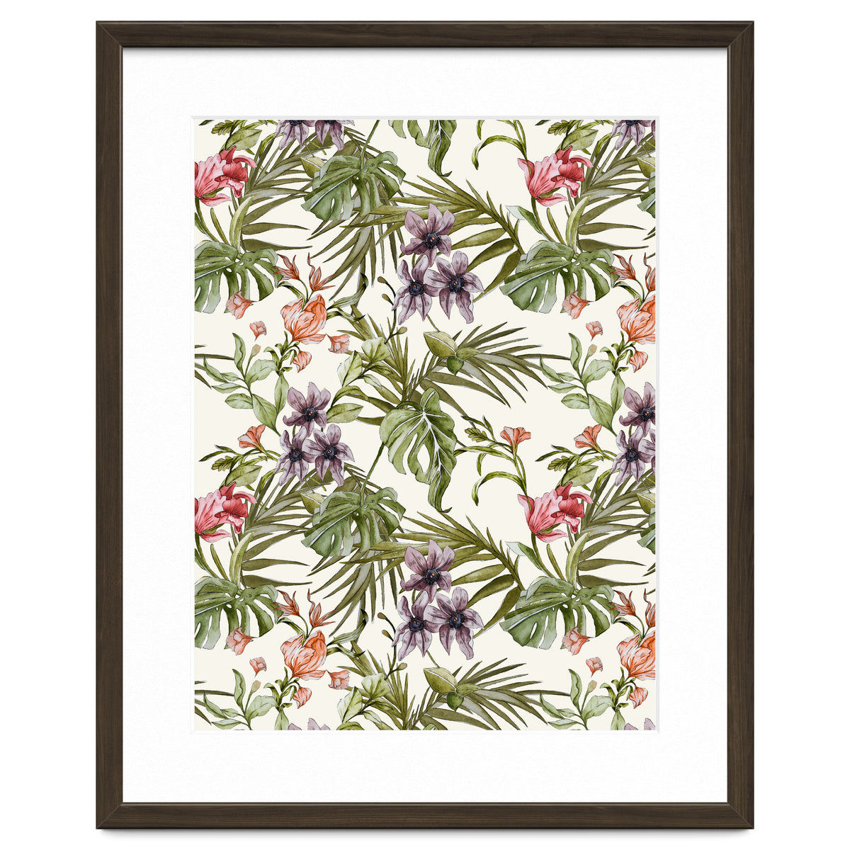 Watercolor tropical foliage