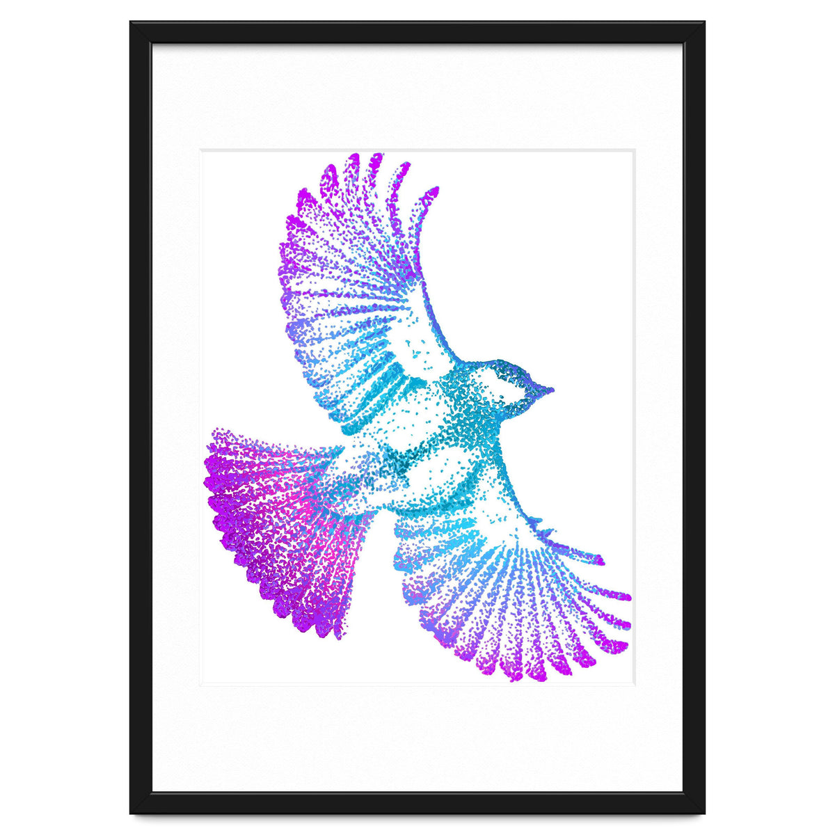 Flying Bird in Electric Blue