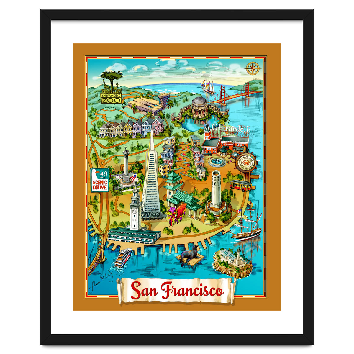 San Francisco Map Illustration