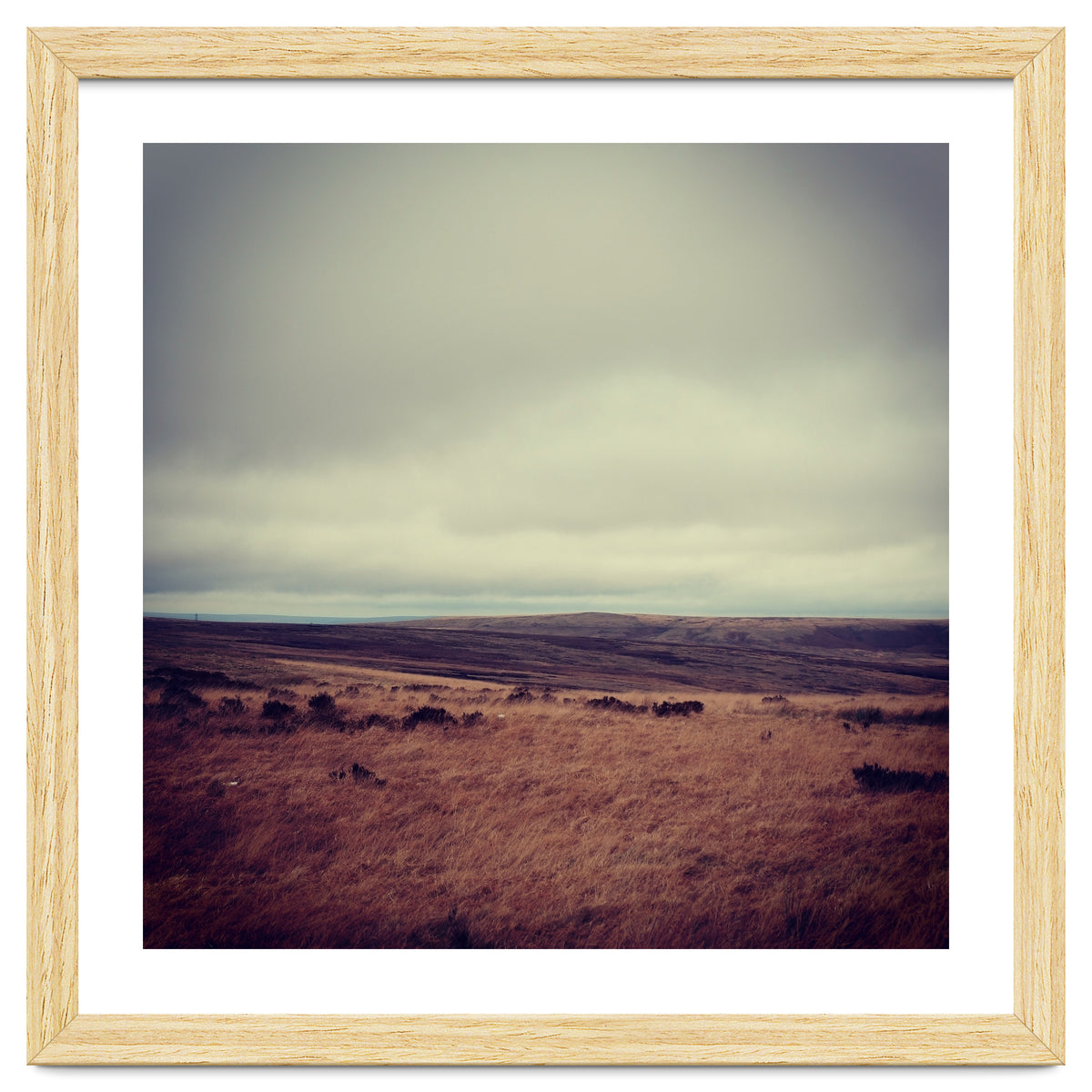 Bleak winter landscape of Saddleworth Moor
