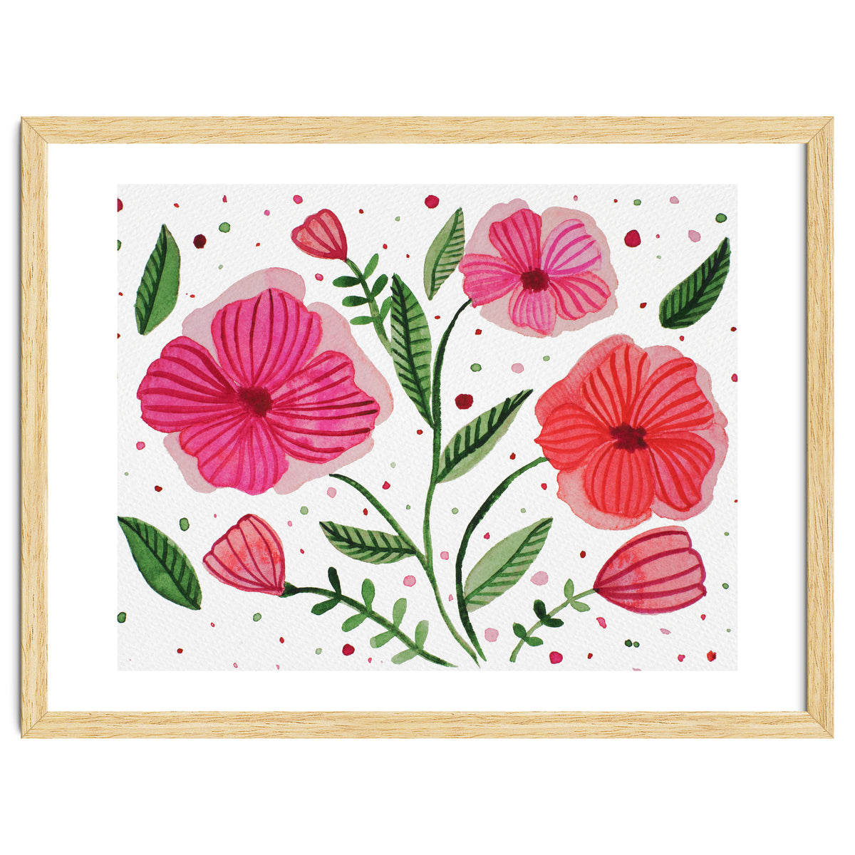 Cute whimsical floral illustration