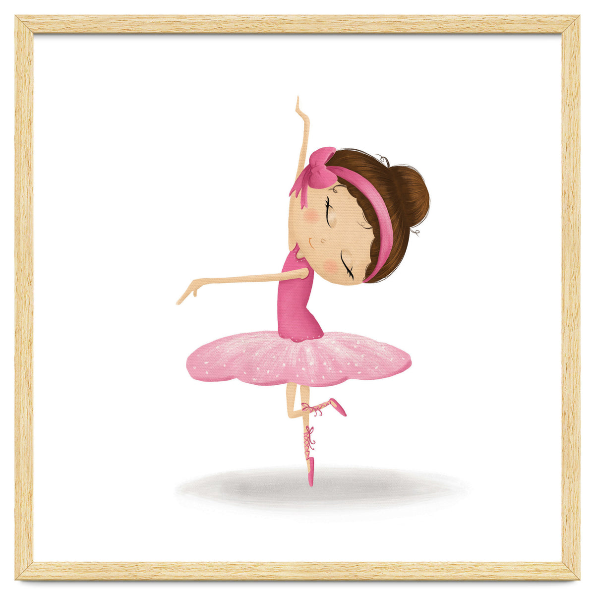 Adorable Twirling Ballerina Nursery Print