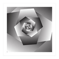 Monochrome Rose Spiral  (Print Only)