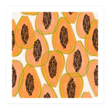 Papaya Cravings | Pastel Watercolor Tropical Fruit Food Painting | Juicy Sweet Illustration (Print Only) thumbnail
