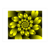 Yellow Floral Satin Wallpaper (Print Only) thumbnail